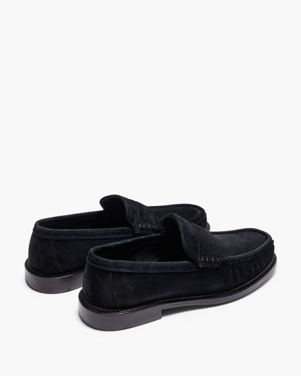 Ringo Black Suede Penny Loafers