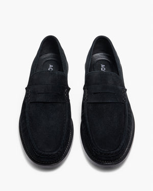 Ringo Black Suede Penny Loafers