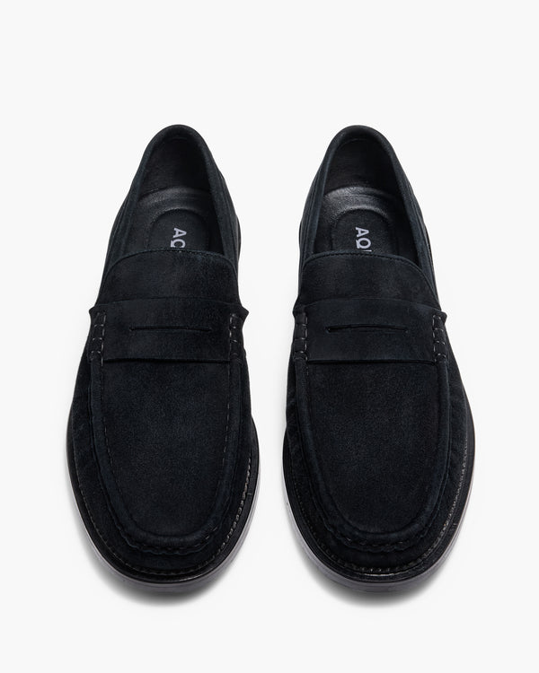 Ringo Black Suede Penny Loafers
