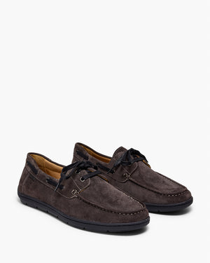 Riviera Charcoal Suede Deck Shoes