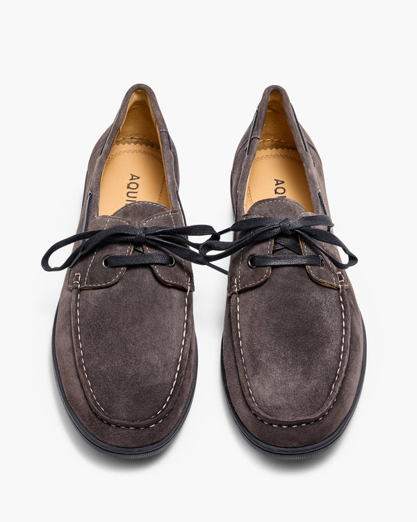 Riviera Charcoal Suede Deck Shoes