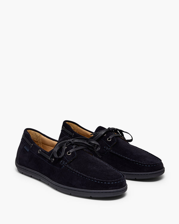Riviera Navy Suede Deck Shoes
