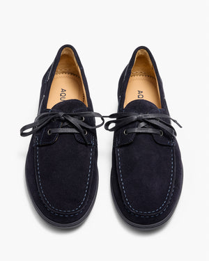 Riviera Navy Suede Deck Shoes