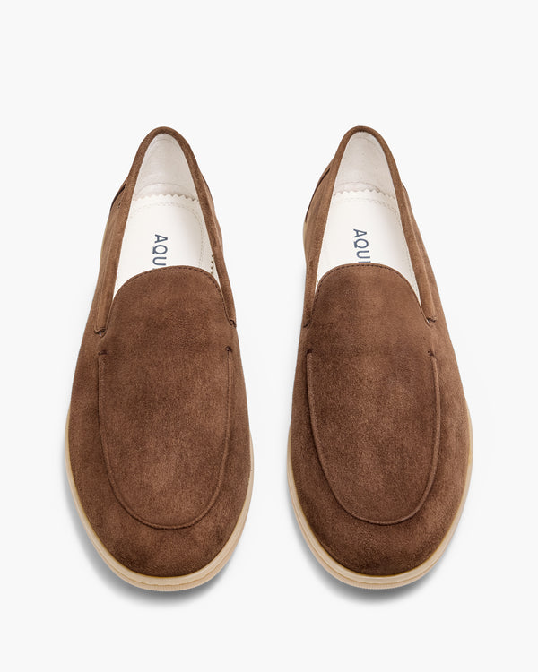Riviera Suede Brown Loafers