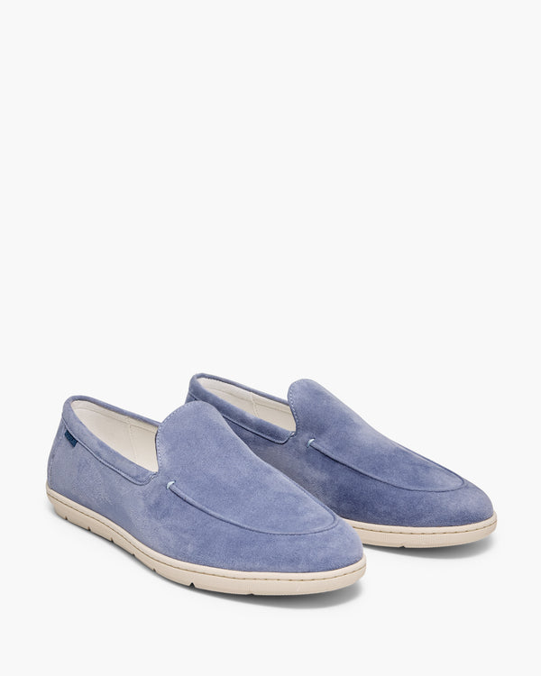 Riviera Suede Pale Blue Loafers