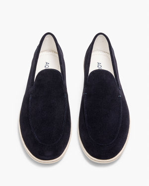 Riviera Suede Navy Loafers