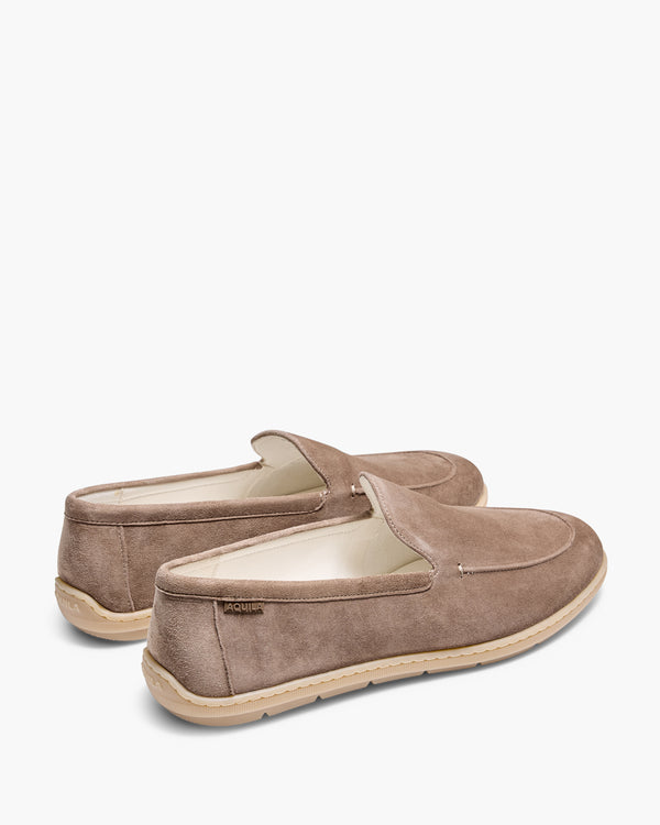 Riviera Suede Taupe Loafers
