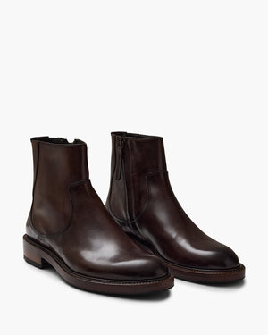 Rochford Brown Zip Up Boots