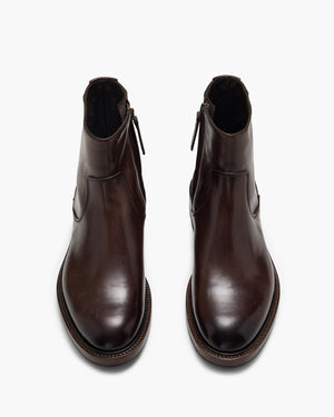 Rochford Brown Zip Up Boots