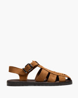 Seville Cognac Suede Sandals
