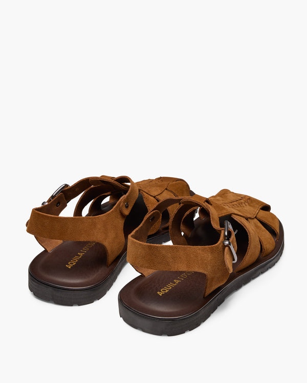 Seville Cognac Suede Sandals