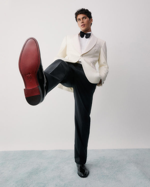 Simmons Patent Black Oxford Shoes