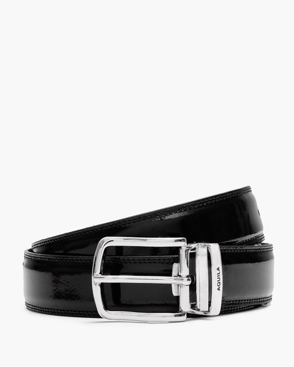 Todd Black Patent Belt