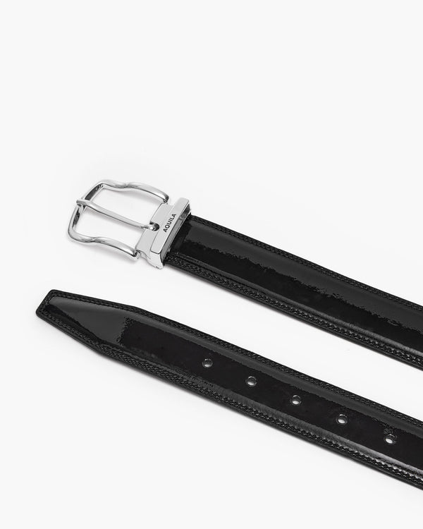 Todd Black Patent Belt