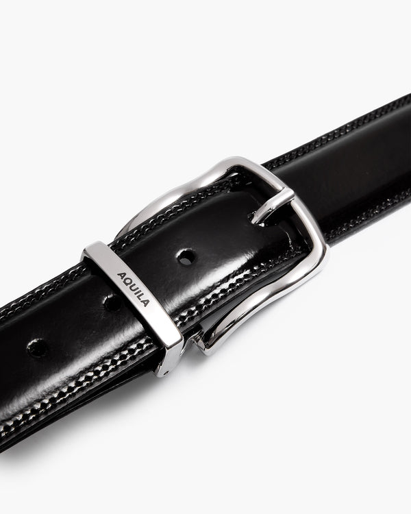 Todd Black Patent Belt