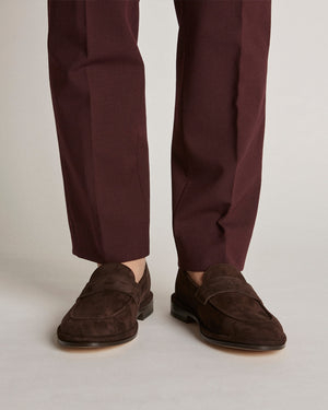 Tropez Chocolate Suede Penny Loafers
