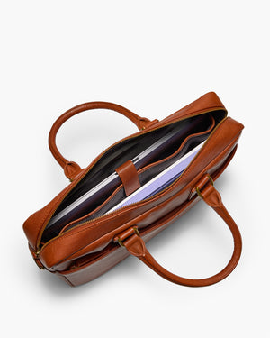 Valle Cognac Briefcase