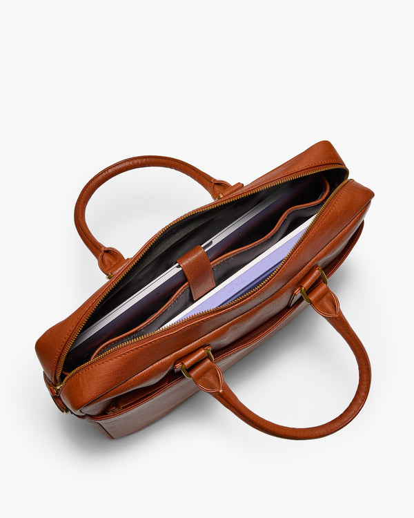 Valle Cognac Briefcase