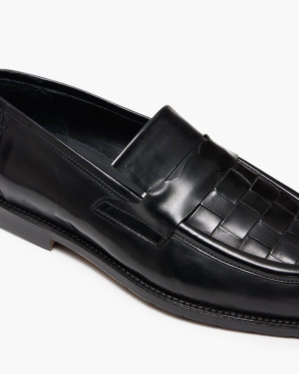 Vaughn Black Penny Loafers