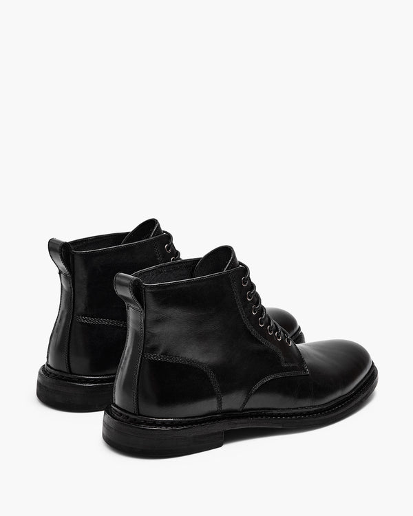 Vedder Black Lace-Up Boots