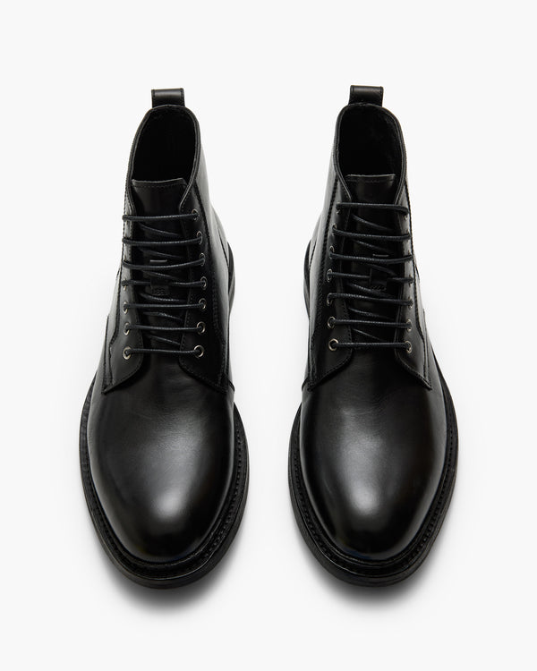 Vedder Black Lace-Up Boots