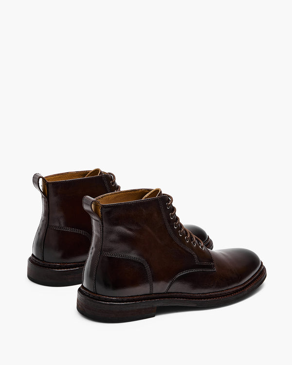 Vedder Dark Brown Lace-Up Boots