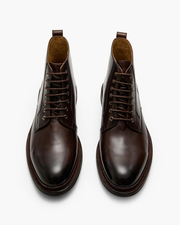 Vedder Dark Brown Lace-Up Boots