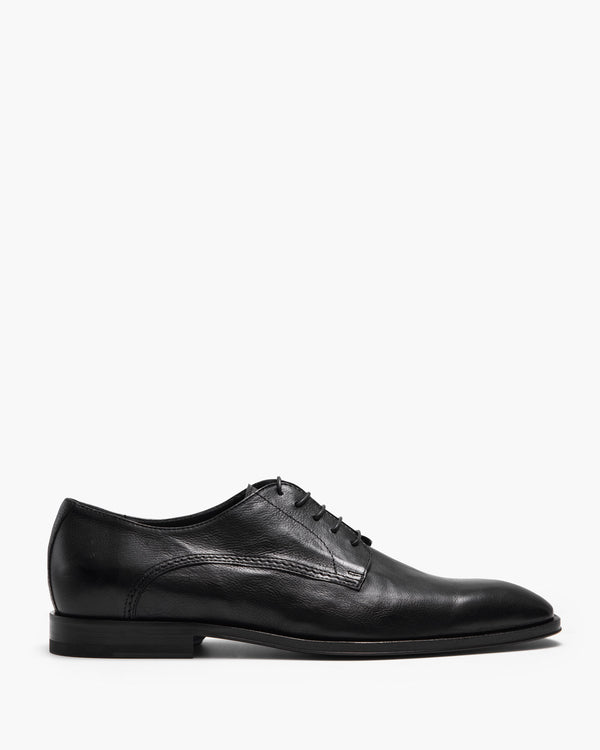 Walton Black Derby Shoes