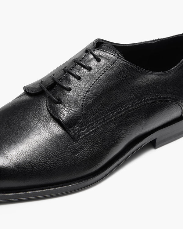Walton Black Derby Shoes